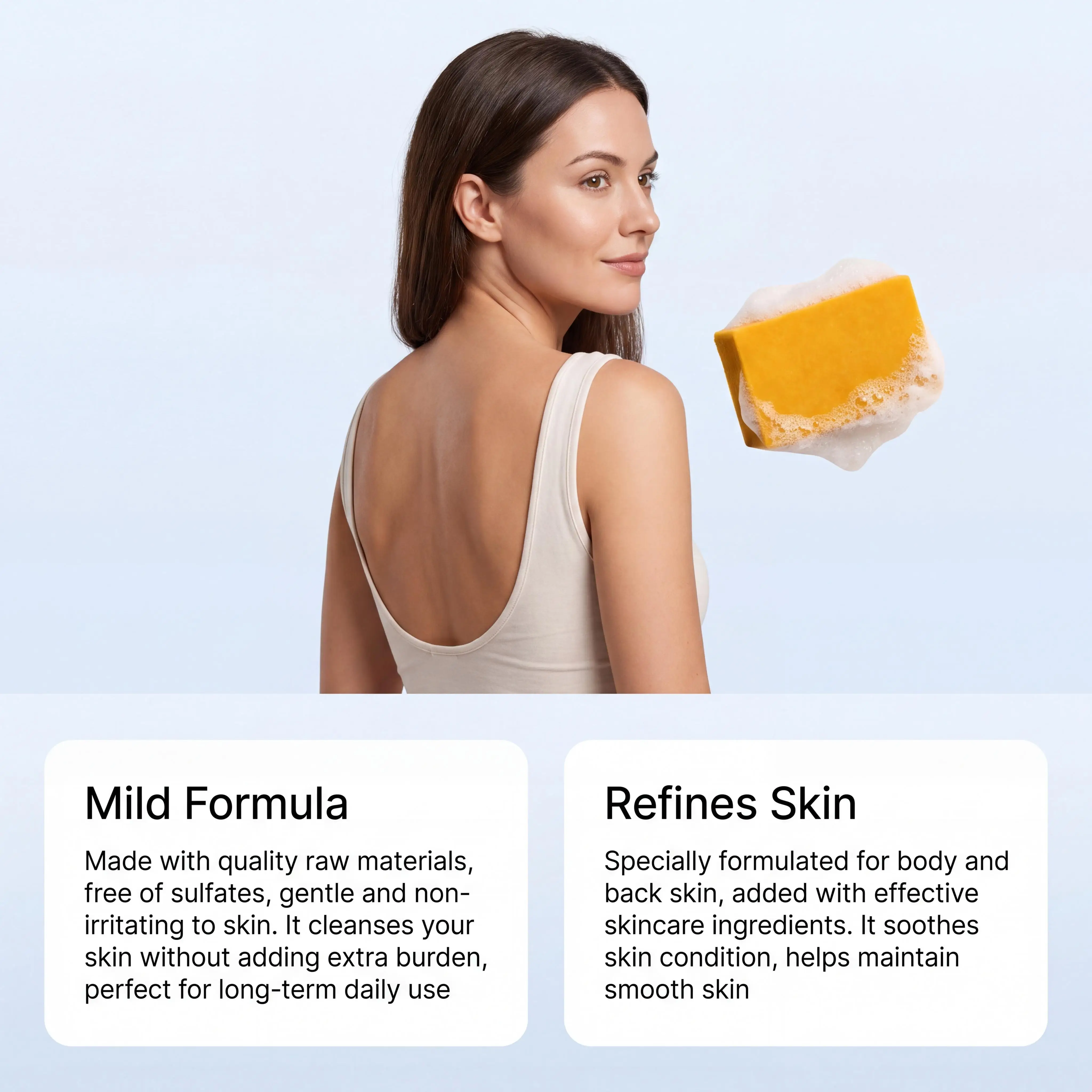 Exfoliating Body Cleansing Soap Eliminate Back Pimples Fade Acne Marks Deep Clean Dirt Oil Control Turmeric Exfoliate Soap Bar