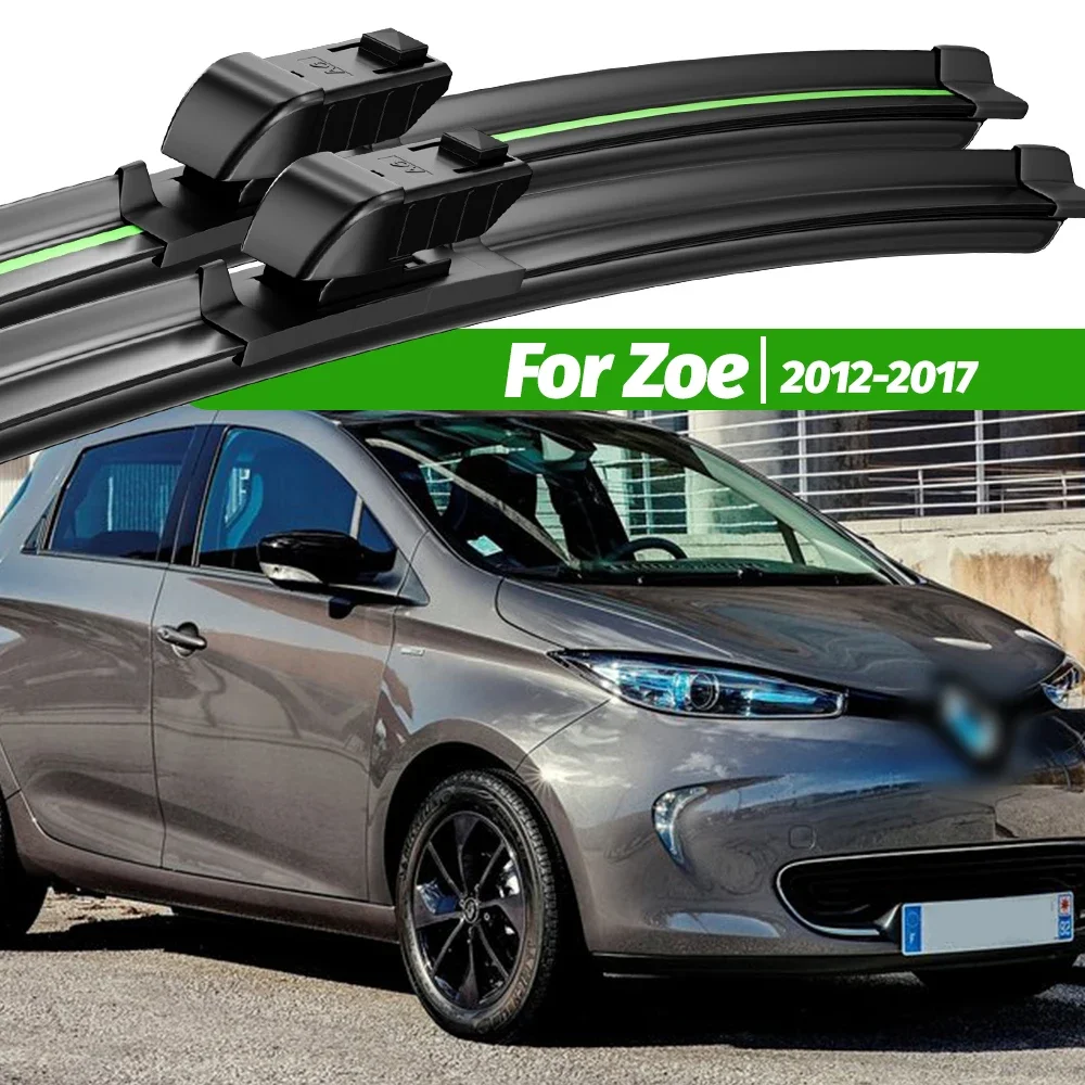 

For Renault Zoe 2012-2017 2pcs Front Windshield Wiper Blades 2013 2014 2015 2016 Windscreen Window Accessories