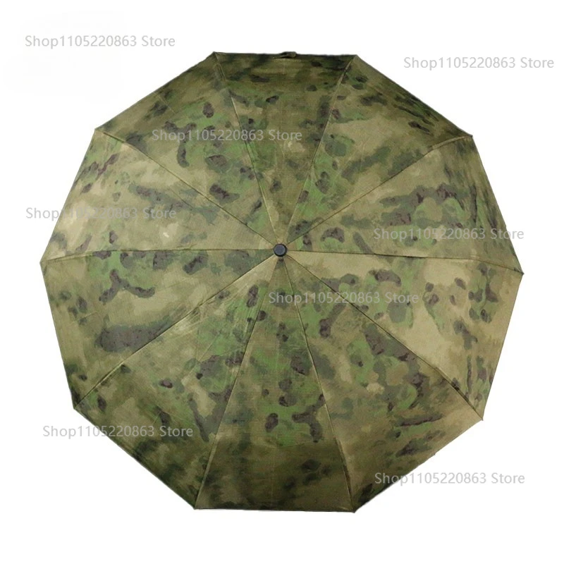 Automatic umbrella mc camouflage folding wind-resistant reinforcement men's military fans outdoor products tactical umbrella