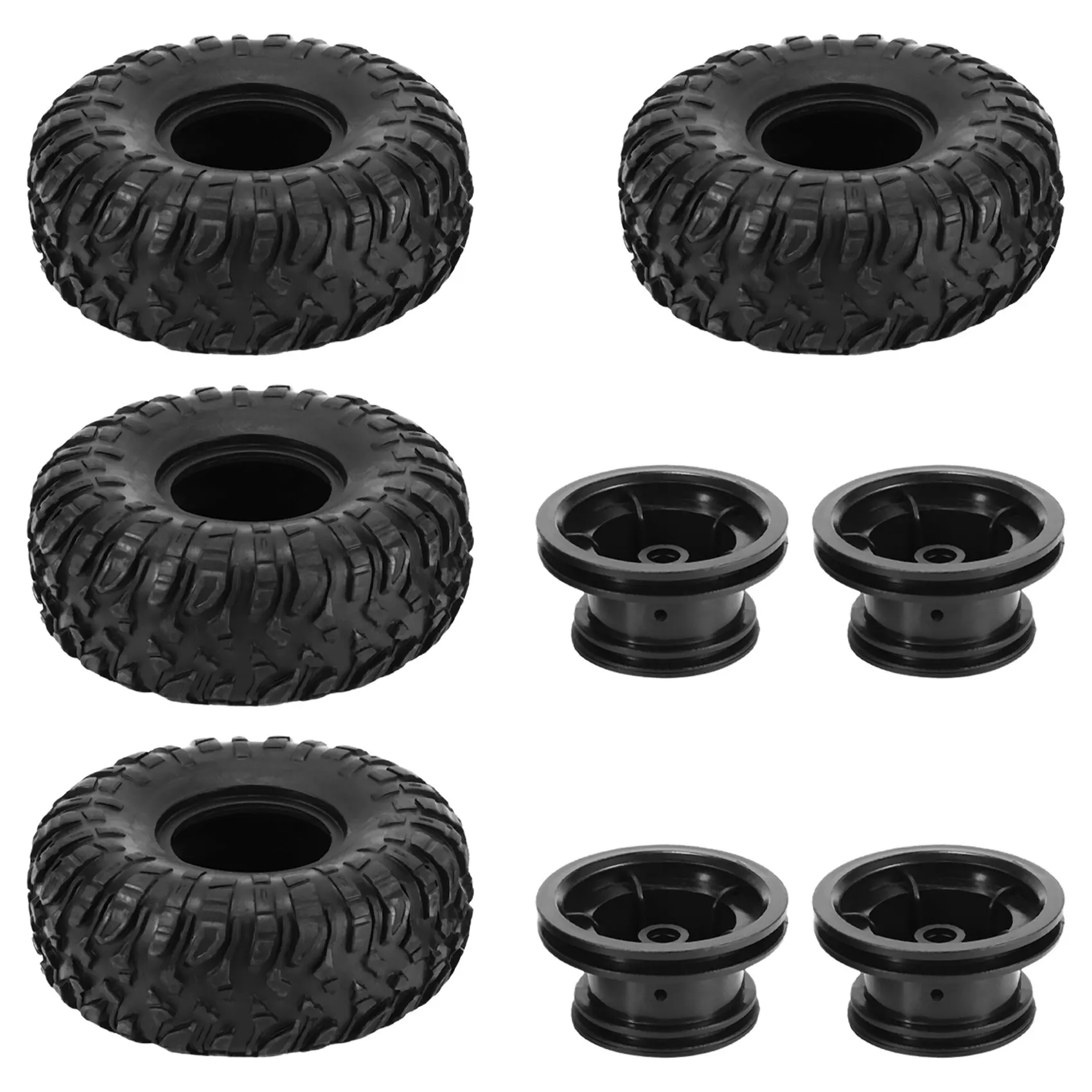 ABHW 4Pcs RC Car Tires Tyre Wheel Upgrades Accessories for MN D90 D91 D96 D99 MN90 MN99S 1/12 RC Car Spare Parts