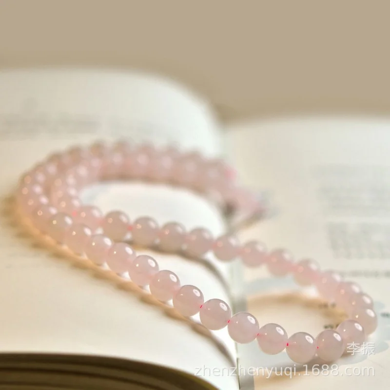 

Natural Hetian Root Powder Necklace Round Chain Women's Jade