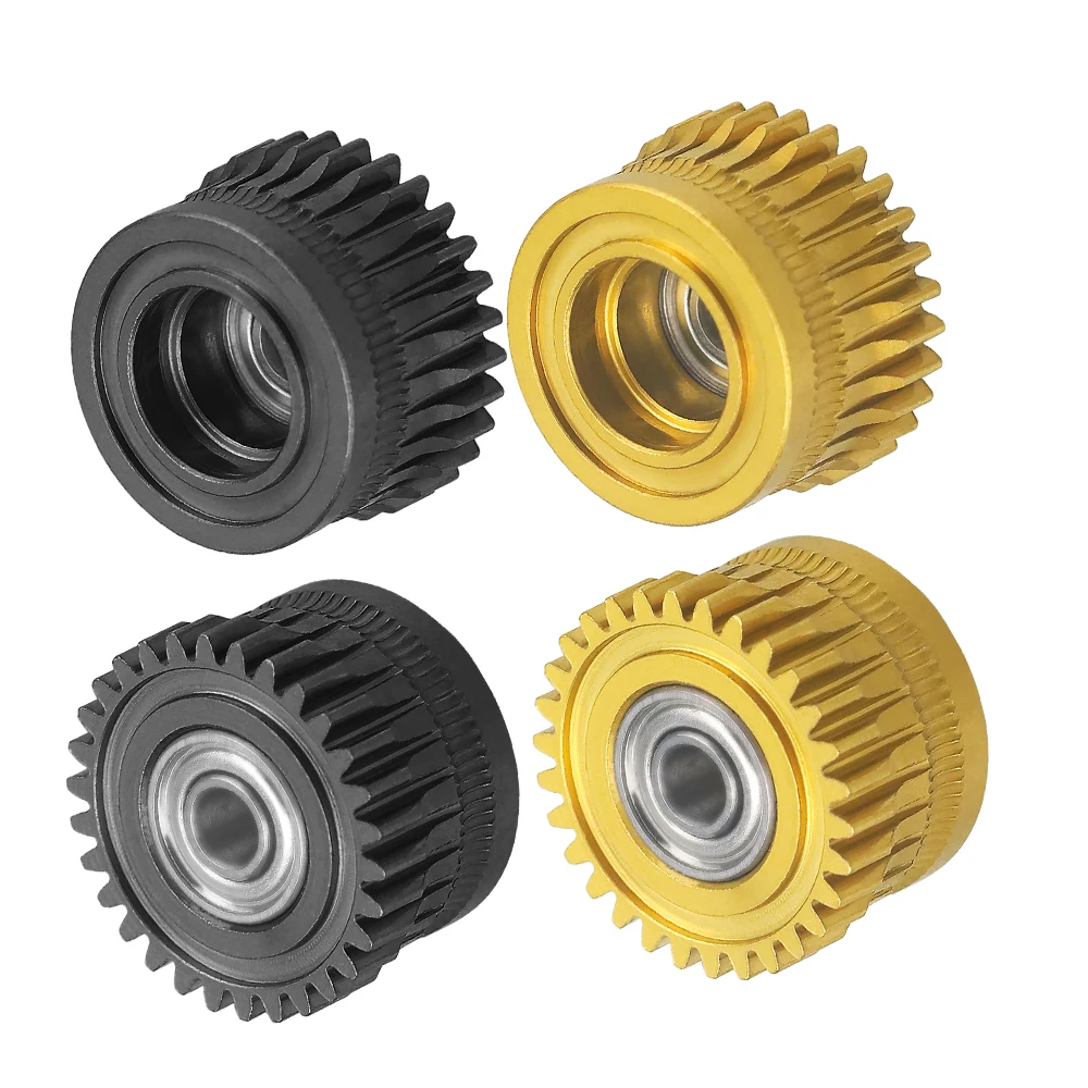Verbessertes Extruder-Zahnradsatz für Creality K1 K1C K1 Max Ender-3 V3 /V3 Plus, vernickeltes gehärtetes Stahl-DLC-Doppellager-Zahnräder – Detail 7