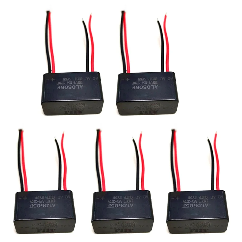ELECT-5X AC 220V To DC 5V/1A Mini Transformer 5W Waterproof Epoxy Potting Light Power Supply Isolation Switch Module Driver