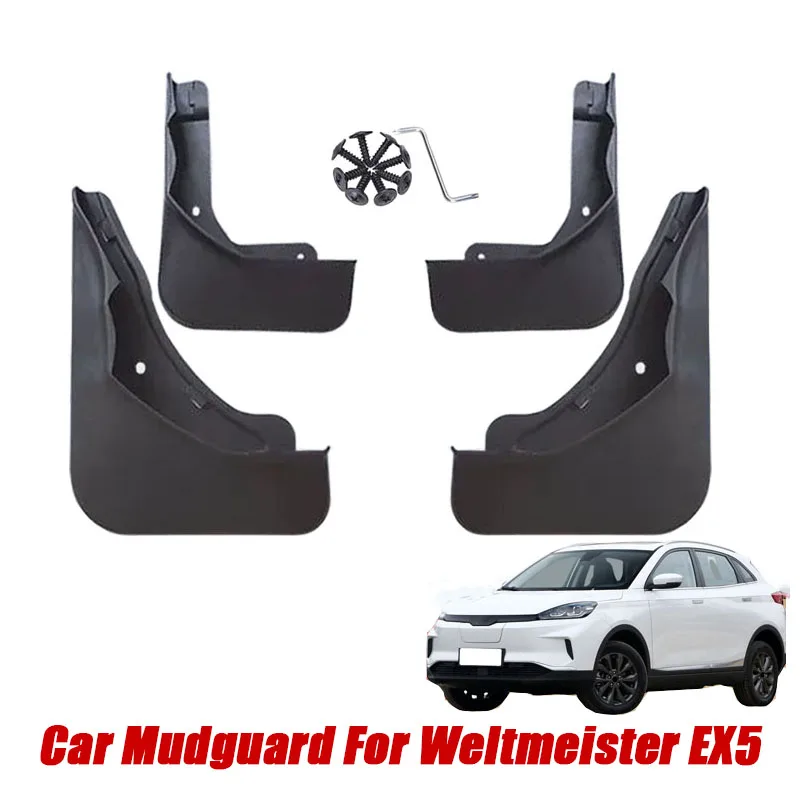 Car Mudguard For Weltmeister EX5 EX5-Z EX5Z 2020-2022 2023 Mudguards Splash Guards Fender Mudflaps 4Pcs Accessories 2