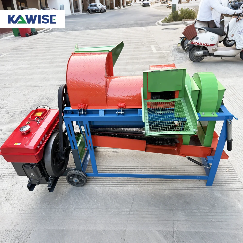 AIROW New Field Ready Diesel Multifunction Thresher for Maize Corn Sorghum Millet Beans Remote Farm Operations Grid Power