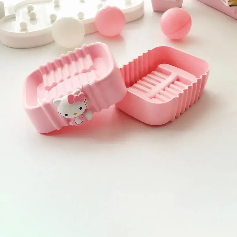 Sanrio Kawaii Hello Kitty portasapone Cartoon portasapone scarico antiscivolo viaggio casa bagno portasapone accessori per il bagno