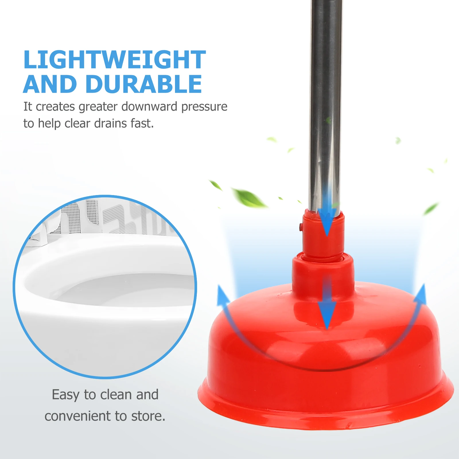 

Heavy Duty Plunger Long H PVC Anti Plunger For Toilet Clogging Tool Bathroom Accessory Drain Cleaner For Toilet Bowl