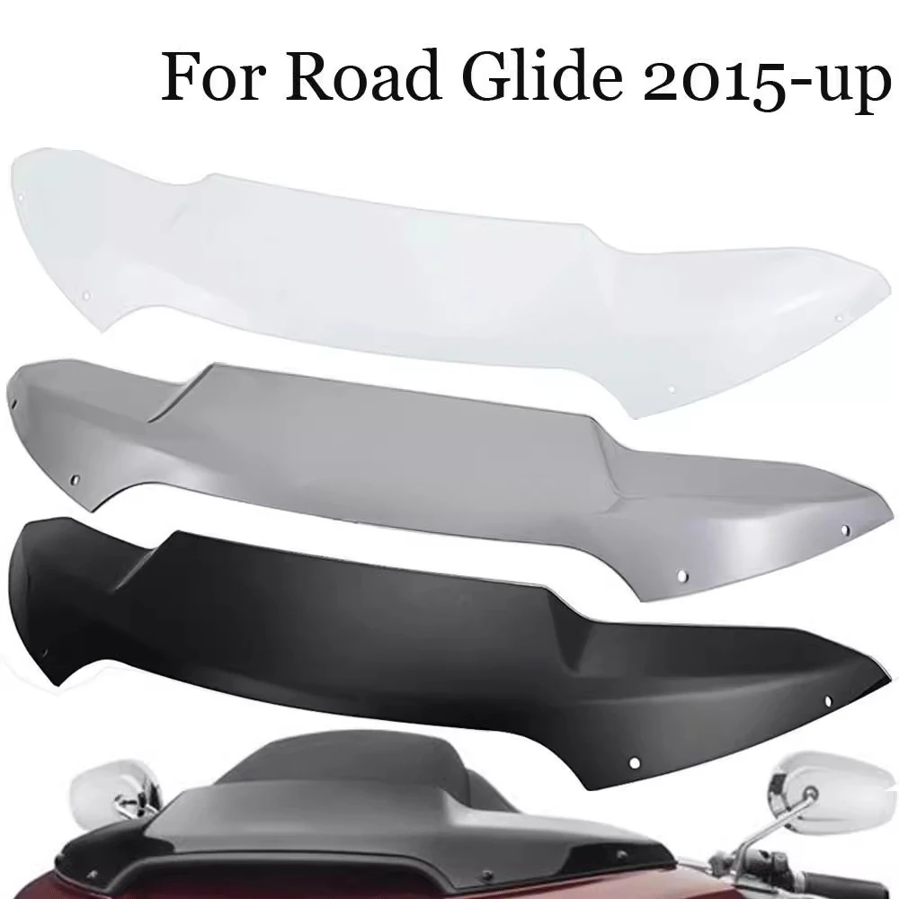 

Motorcycle 4.5" Windshield Upper Fairing Windscreen Wind Deflector For Harley Touring Road Glide Ultra CVO FLTRX 2014-2023