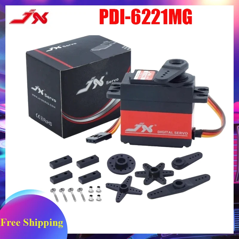 

1PCS JX PDI-6221MG Metal Gear 20kg Rc Servo Arm Large Torque Digital Coreless Servo for RC Car Crawler RC Boat Helicopter Model
