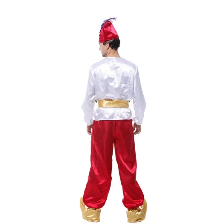 Purim carnaval festa trajes de halloween adulto homem aladdin traje árabe aladdin príncipe cosplay