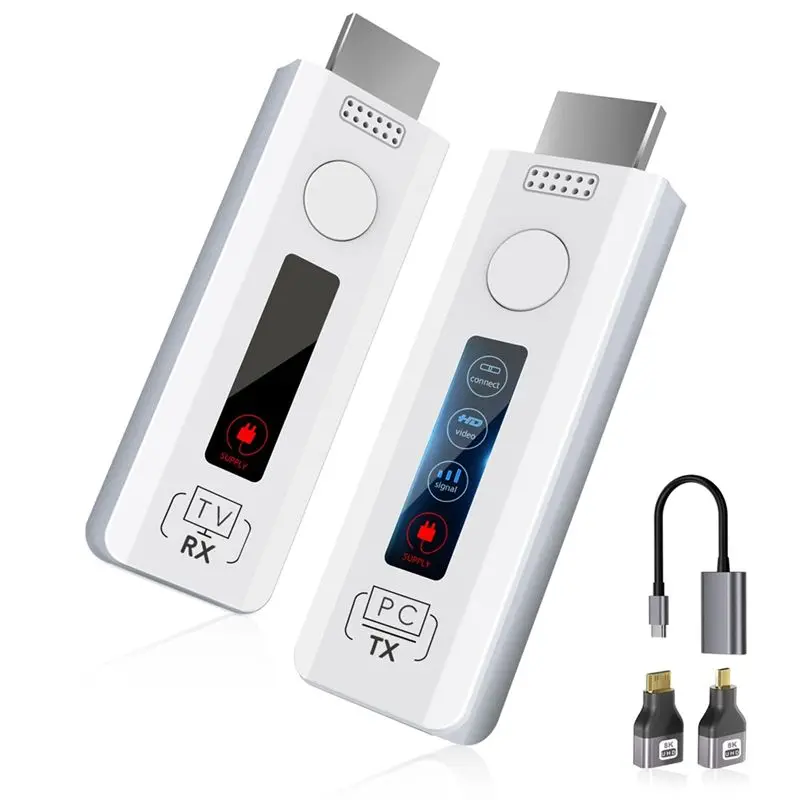 M51K-Plug& Play Wireless -Compatible Extender Kit:Transmitter And Receiver Support 2.4/5G, 4K Decode Portable
