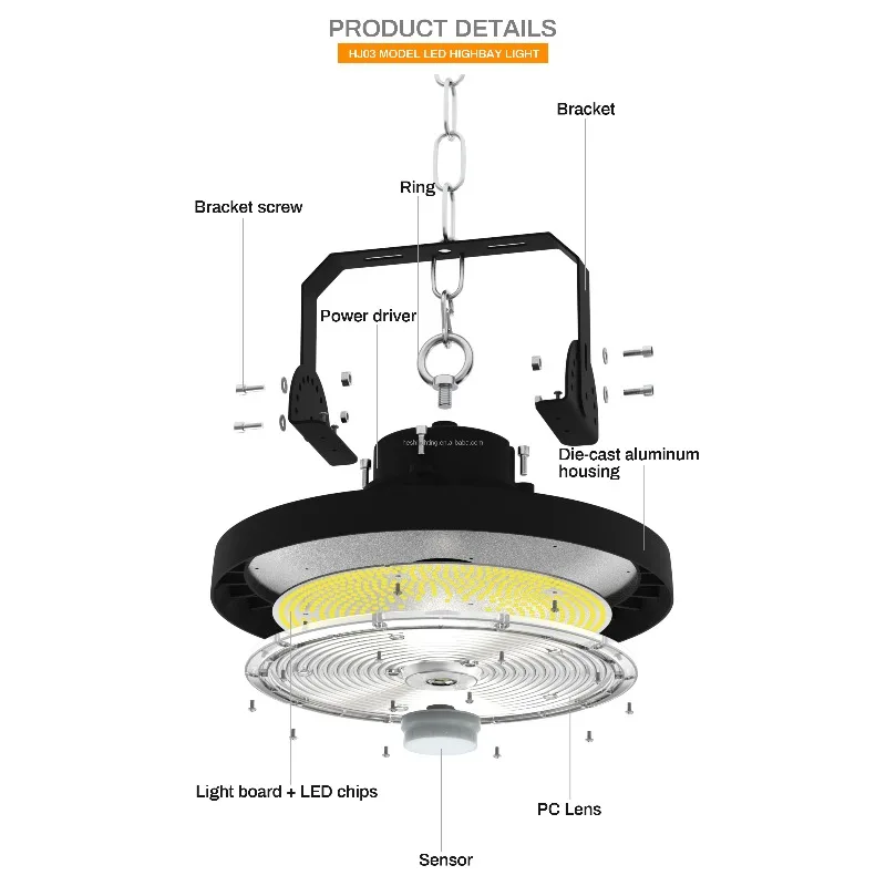 Adjustable power linear industrial lighting, lumens/watt, high power, high shed suitable for warehouses