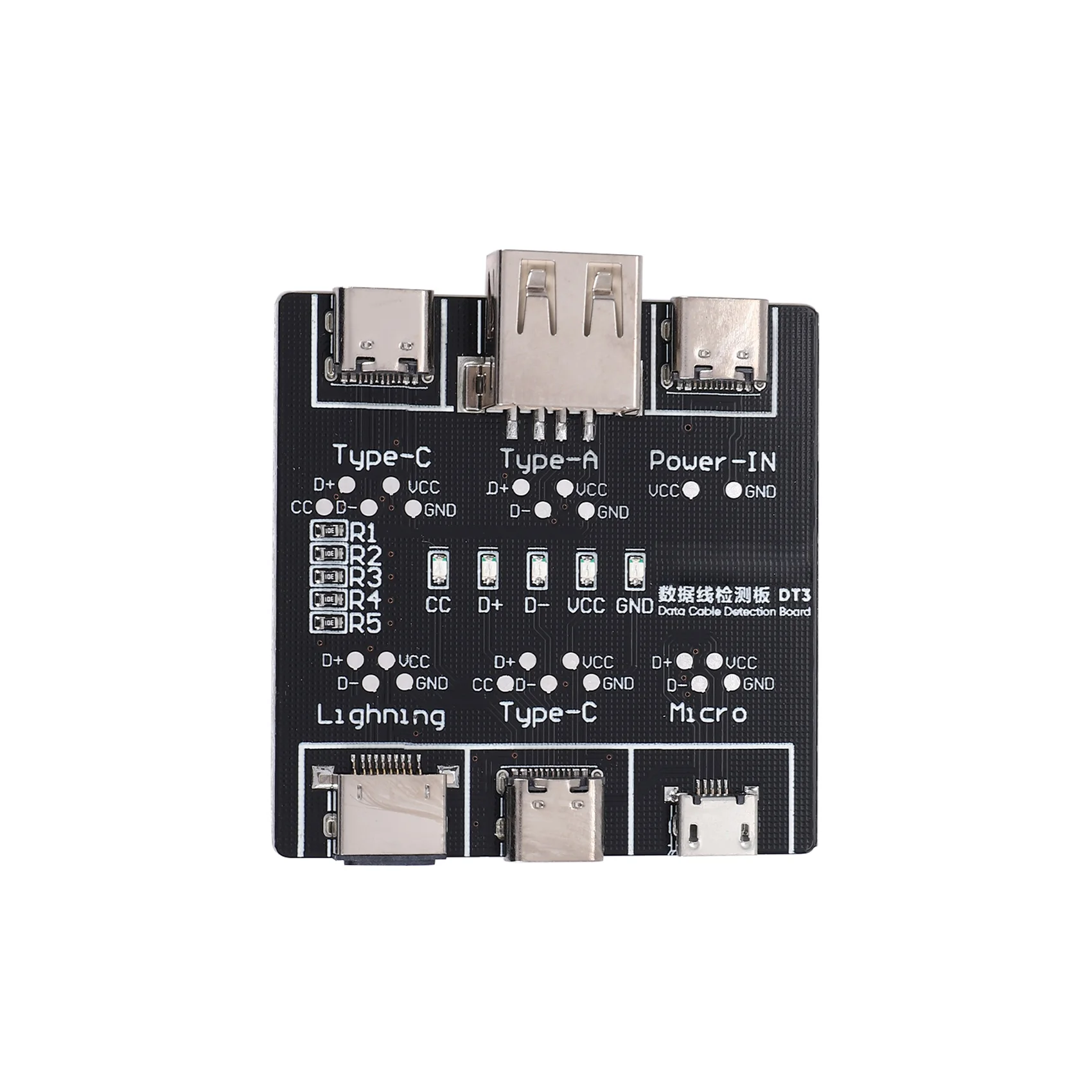 DT3 Veri Kablosu Algılama Kurulu USB Kablosu Test Cihazı IOS Android için Tip-C Kısa Devre Açma-Kapama Anahtarlama Test Kartı Onarımı