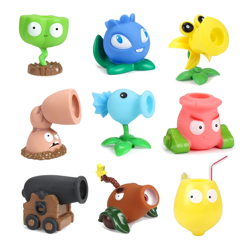 Hot Sale PVZ PLANTS VS ZOMBIES 2 Peashooter Chomper Snow Pea PVC Action Figure Model Toy Dolls Shooting Toy Kids Christmas Gifts