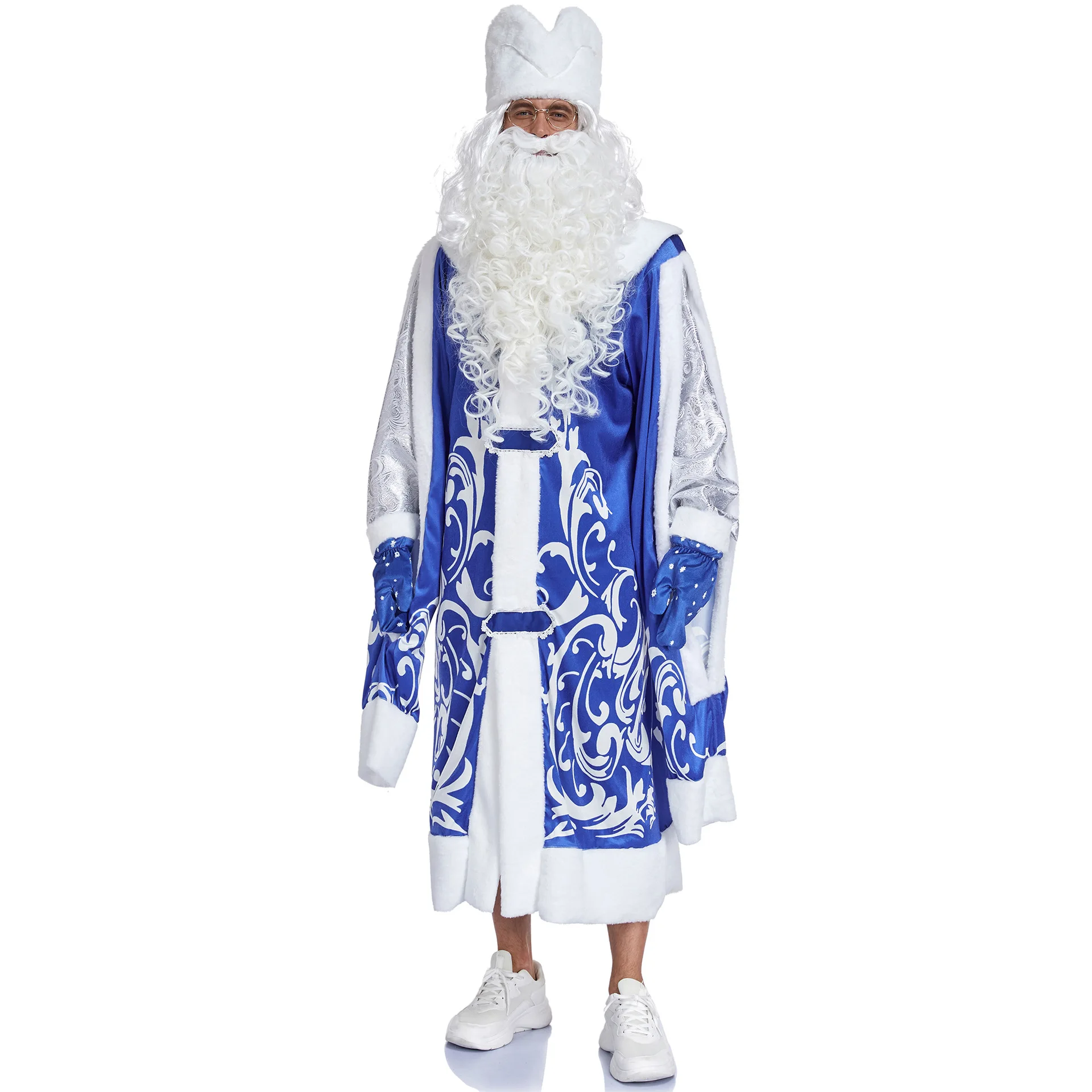 Costume de Père Noël Rouge ou Bleu – Ensemble Complet – photo 13