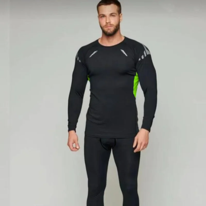 

Men's Clothing Hood Shirt Autumn Winter Running Clothes 2Pc/set Thicken T Shirts Hoodie Exercise Trend Base Layer Youth Homewear