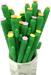 Wholesale Cactus Shaped Roller Gel Pens Set Writing Tools School Home Office Kawaii Stationery Kids Girls Gift Back To School