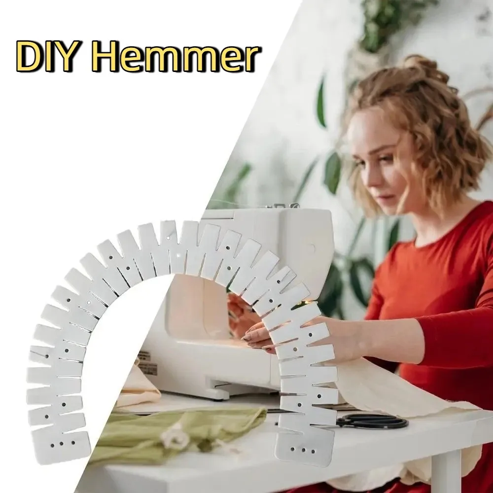 Herramienta de costura flexible, dobladillo ajustable que ahorra tiempo, portátil, resistente al calor, escala curva, dobladillo, herramienta de costura acolchada