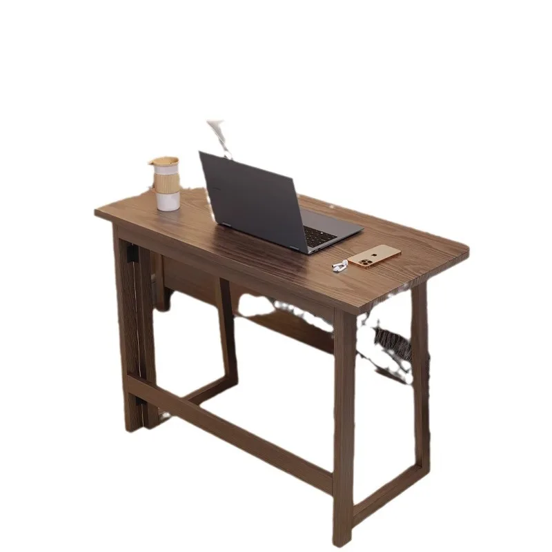 Practical folding desk Student household table Bedroom small apartment study table Bedside writing table Solid wood computer
