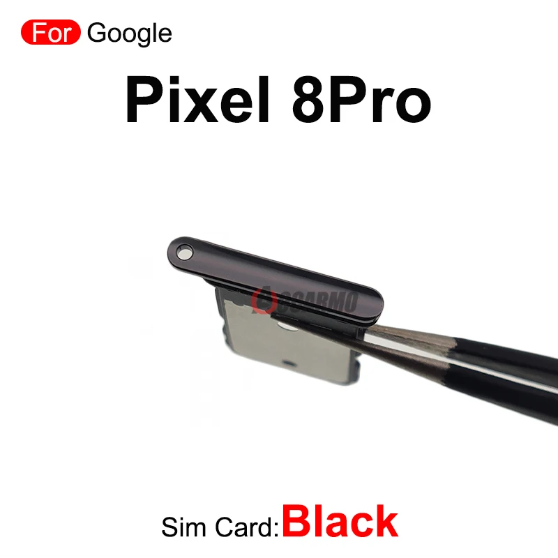 Slot para cartão SIM preto para google pixel 8 e 8pro, bandeja sim, peças de reposição