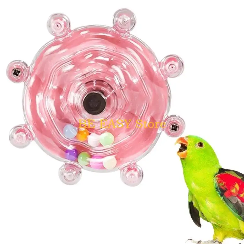 

E28F Красочная игрушка с вращающимся диском для изобилия домашних птиц Conures неразлучников и корелл, чтобы они были счастливы