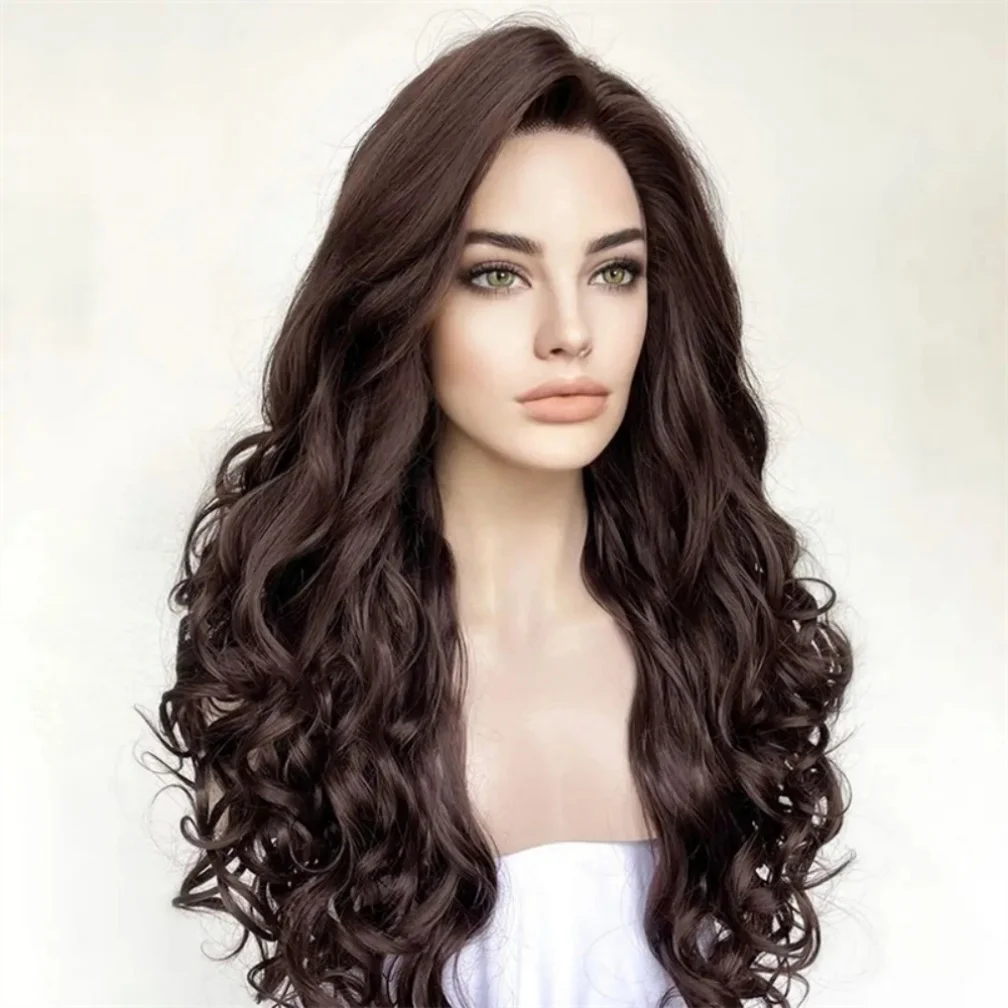 

Brown Glueless Soft Long body wave 5x5 Silk Base Jewish Human Hair With BabyHair HD Lace European Hair Preplucked