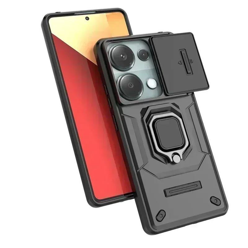 Armor Shockproof Phone Case For Xiaomi Redmi Note 13 Note13 13Pro 4G Lens Protection Back Cover For Redmi Note 13 13R 13 Pro 5G