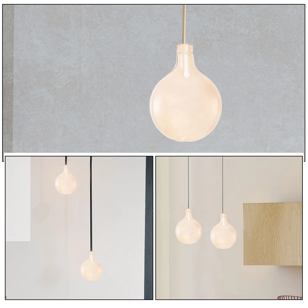 

3Pcs Glass Lamp Shades Smooth Hanging Light Shade for Ceiling Lamp Fixture Replacement Easy Install Simple Stylish Lampshade