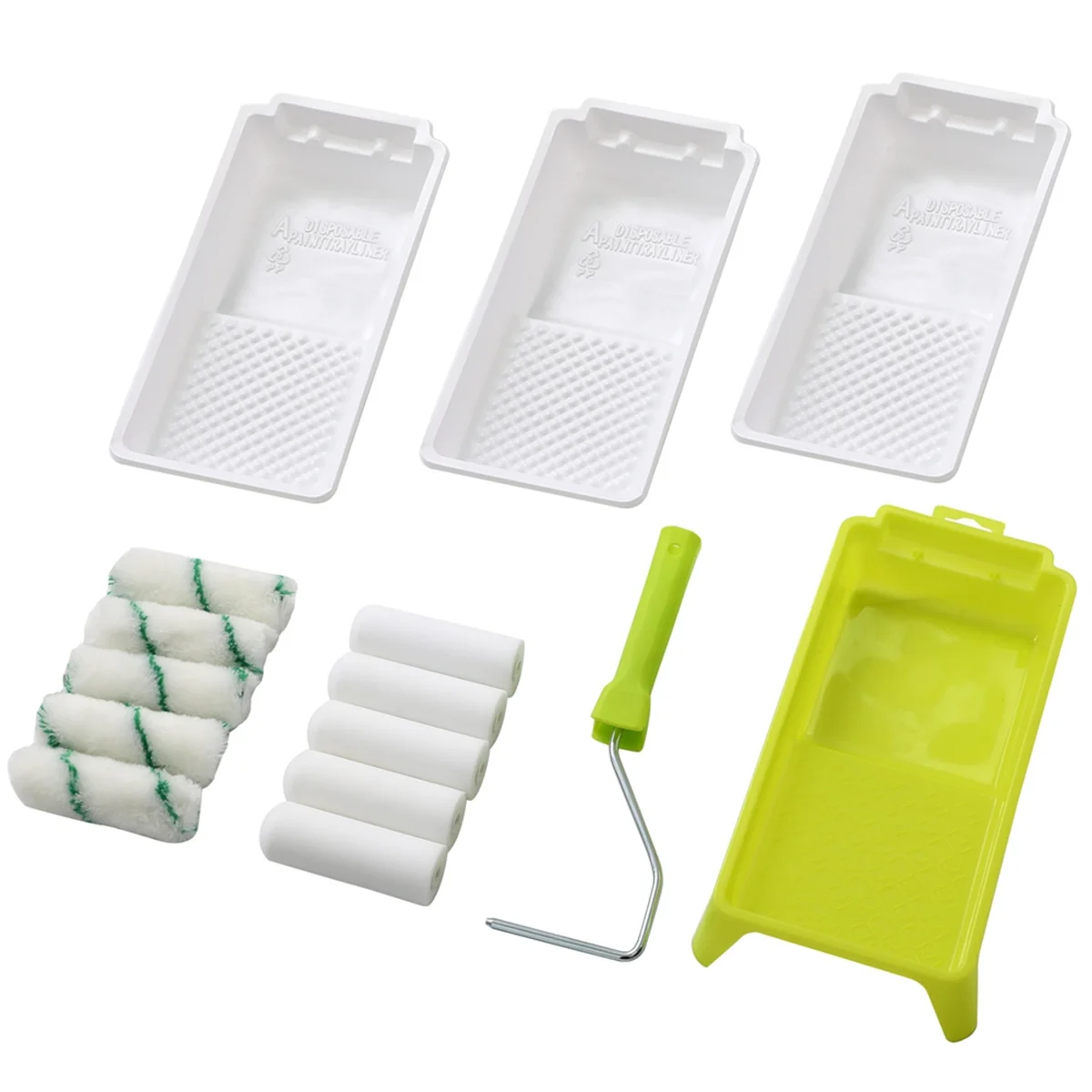 Paint Tray Kit, 4 Inch Paint Roller Tray Liner, Paint Tray, Paint Tray Liners Disposable 3 Pcs, Paint Tray Liners