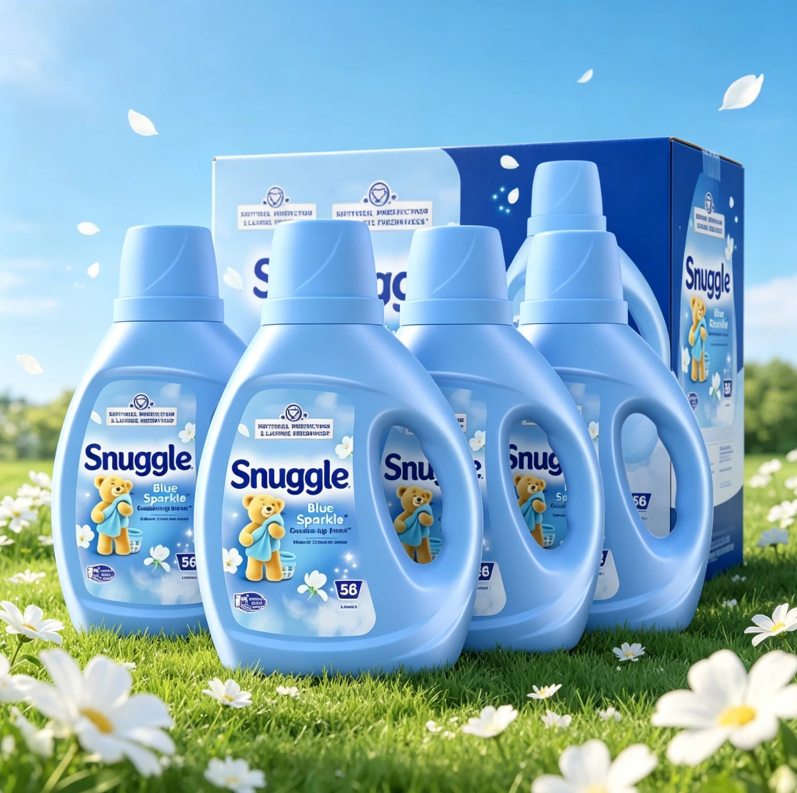 Liquid Fabric Softener, Cuddle-Up Fresh Blue Sparkle Scent, Large Capacity Value Pack