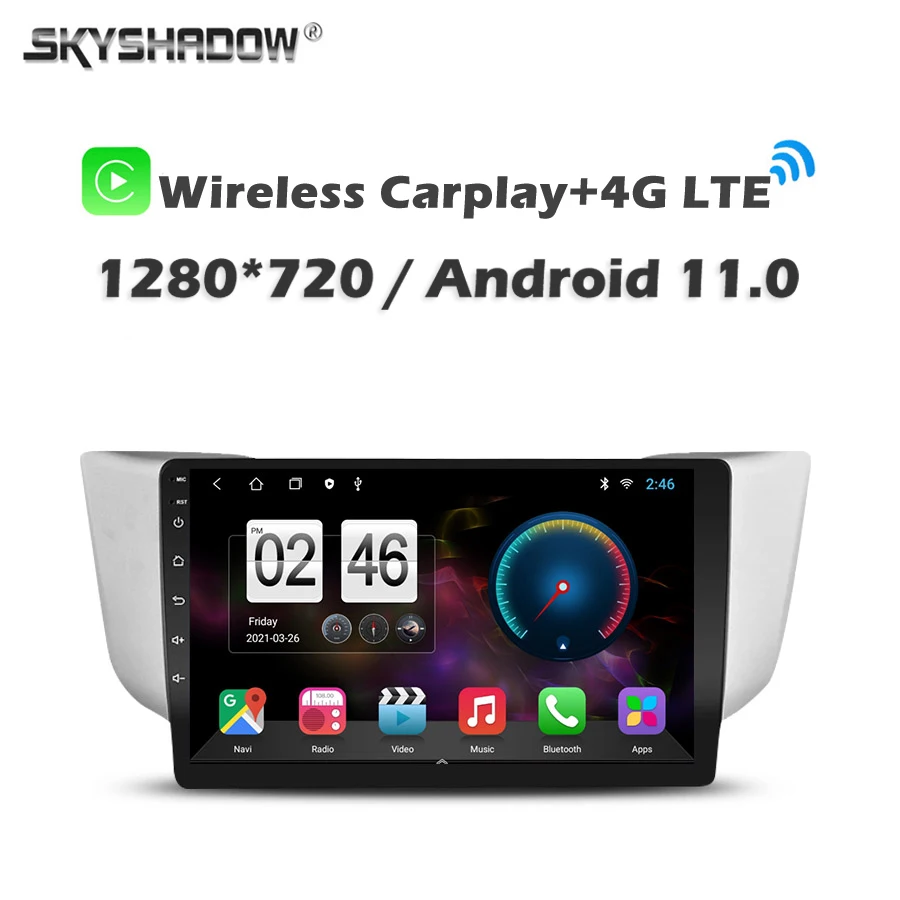 

720P 360 Carplay авто 8G + 256G Android 13,0 автомобильный DVD-плеер GPS WIFI Bluetooth радио для Lexus RX300 RX330 RX350 RX400H 2004-2009