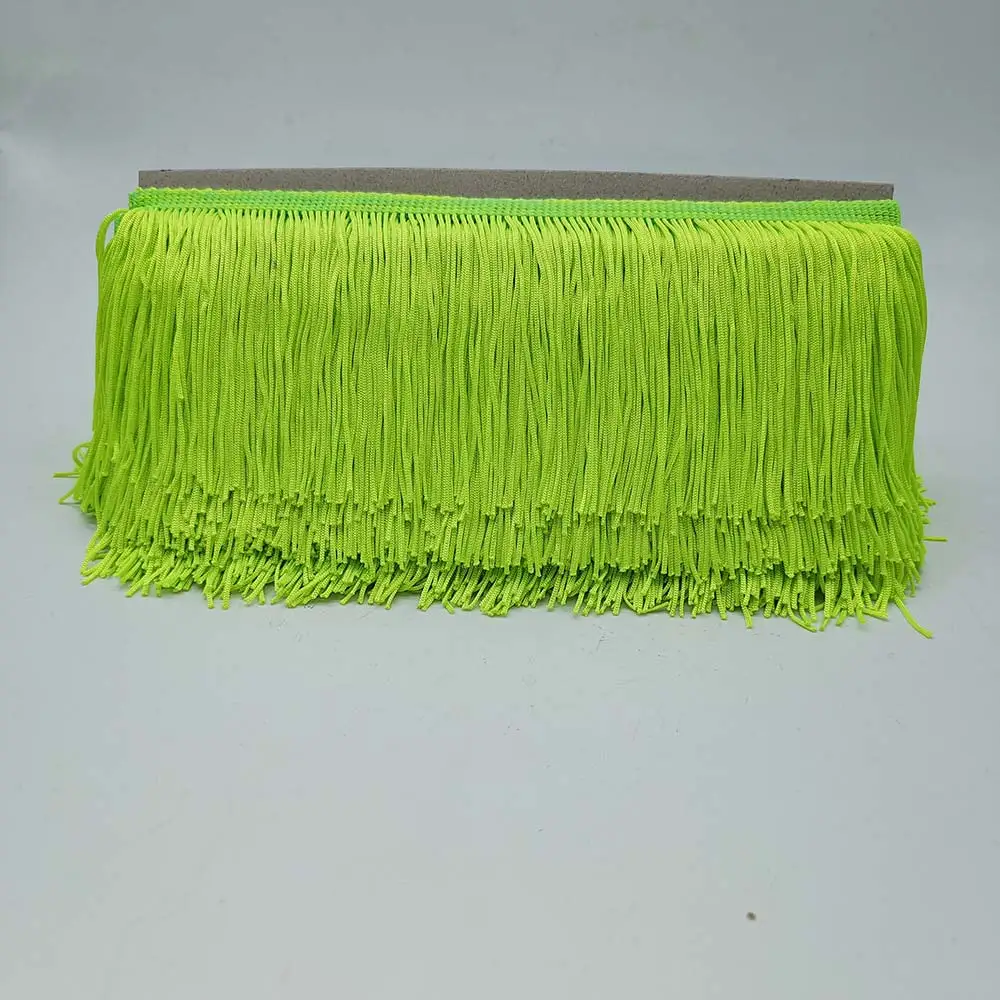 10 Meters of Pack 10cm Width Fringe Trim Lace Polyerter Fibre Tassel Clothes Accessories Latin Wedding Dress Tassel Ribbon Diy