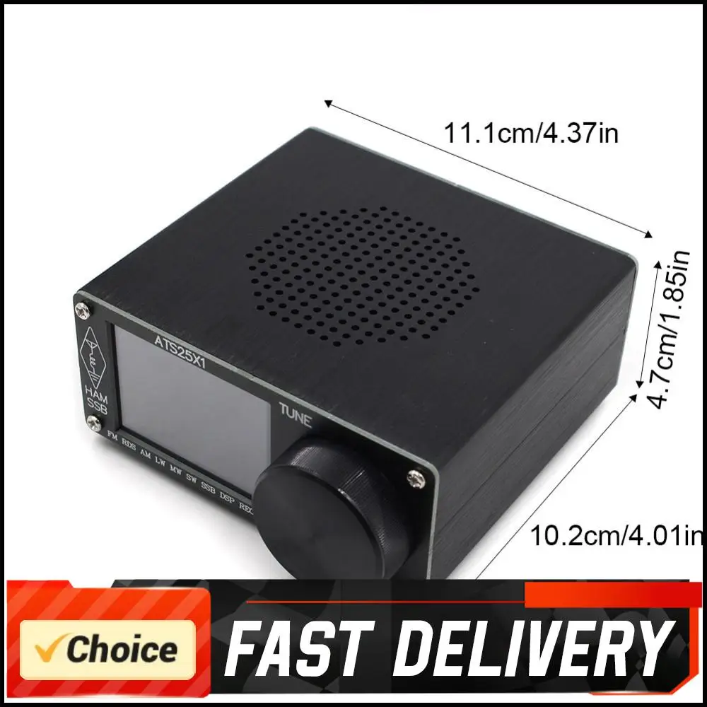 ATS25X1 جميع الموجات DSP راديو استقبال FM/LW/MW/SSB استقبال Si4732 رقاقة راديو رقمي 2.4 بوصة تعمل باللمس المدمج في البطارية