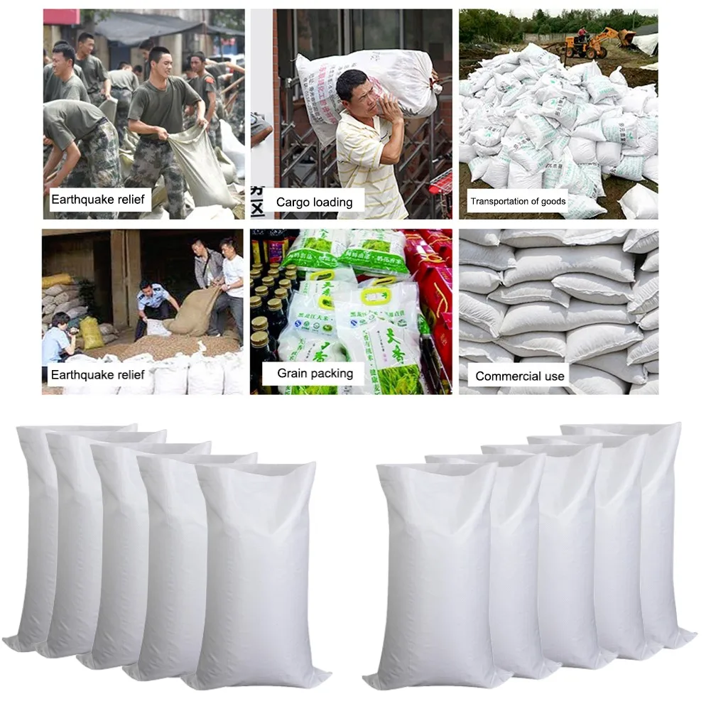 5/10pcs Flood Sandbags/Flood Control Belt PP Sandbag Flood Bag Thickened Flood Water Control Sand Bag Plastic UV Resistant