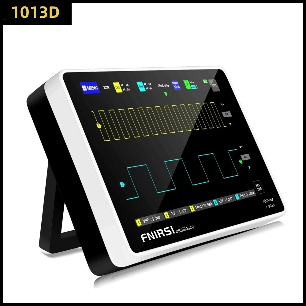 FNIRSI-1013D TC3 Digital Tablet Oscilloscope Dual Channel 100M Bandwidth 1GS Sampling Rate Mini Tablet Digital Oscilloscope