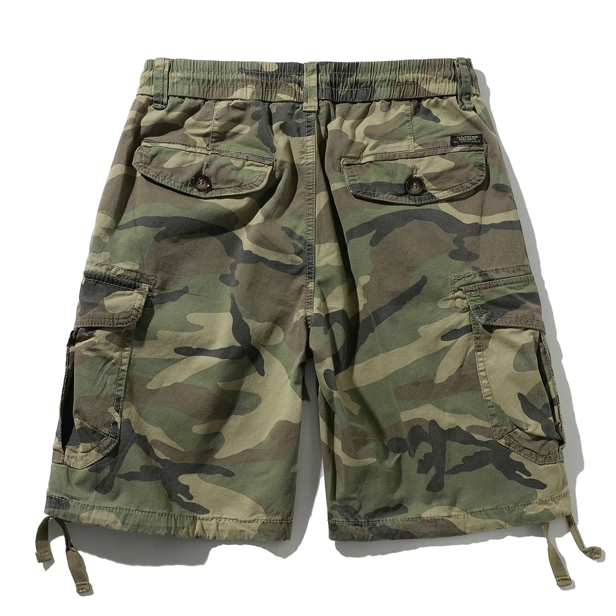 Men's Camouflage Multi-Pocket Cargo Shorts Drawstring Waist Relaxed Fit Casual Work Shorts for Daily Wear
