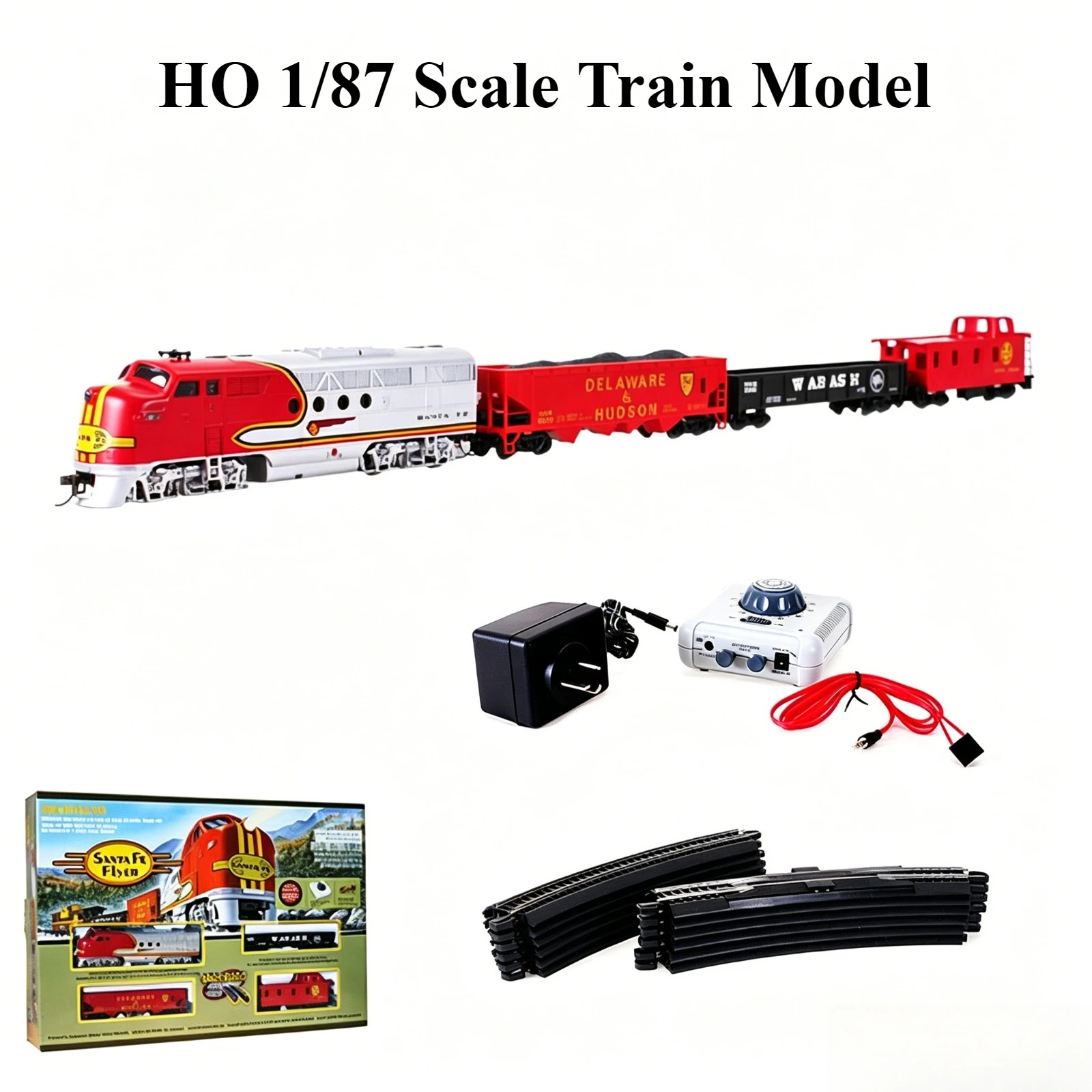BACHMANN HO 1/87 Scale Train Model American Series Simulation Diesel Locomotive Train Model with Carriage and Lighting Set Toys
