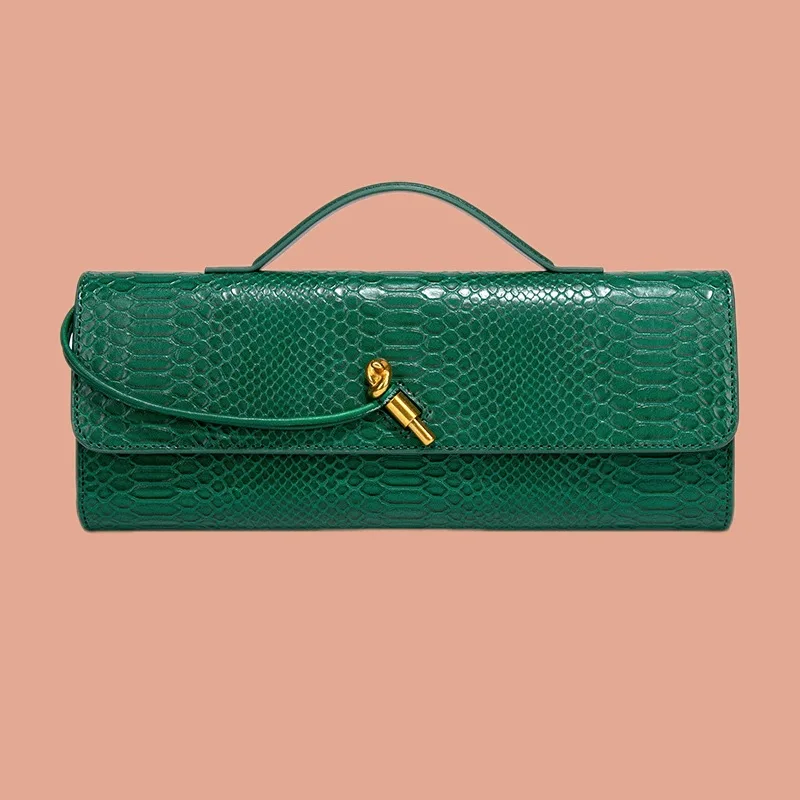 

Fashion Horizontal Women's Hand Dinner Bag, Retro Stone Pattern Chinese Underarm Bag, Crossbody Shoulder Messenger Bag