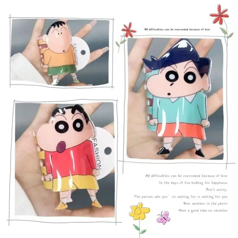 

Anime Crayon Shin-Chan Hair Claw Clip Hairpin Hair Catch Acetic Acid Advanced Sense Clip Headdress Hairpin Girl Birthday Gifts