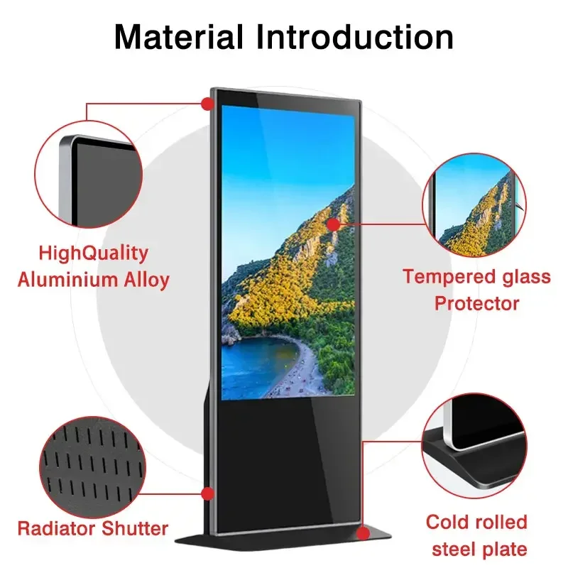 55 Inch Waterproof Double Side Outdoor Monitor Ad Screen Info Advertising Display Screen Dustproof Digital Signage