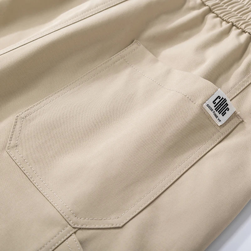 IPPOLICH Men's Spring Casual Work Pants Autumn American Paratrooper Straight Tube Loose Overalls Outdoor Sports Casual Pants