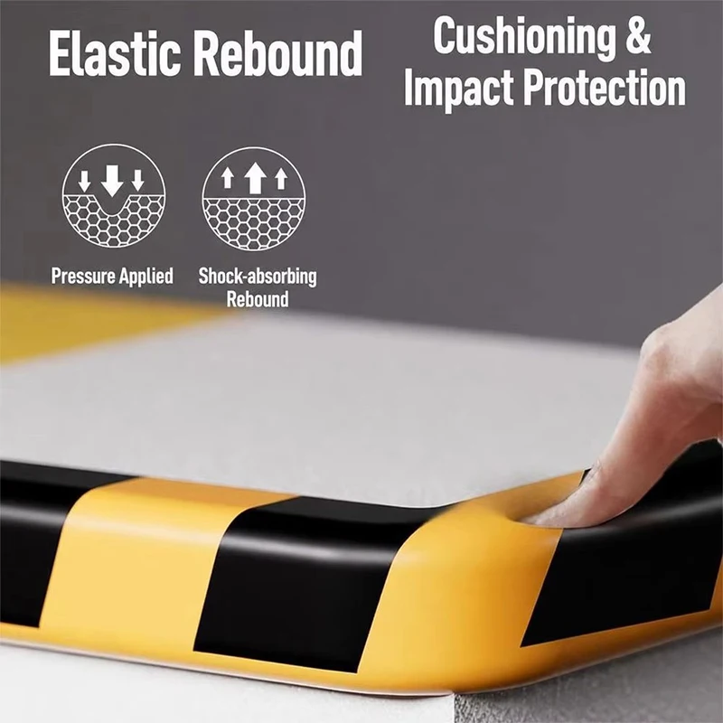 4/2M Garage Wall Guard Car Door Corner Protection Sticker,Thickened Self-adhesive Anti-collision Sticker,With Reflective Warning - view 3
