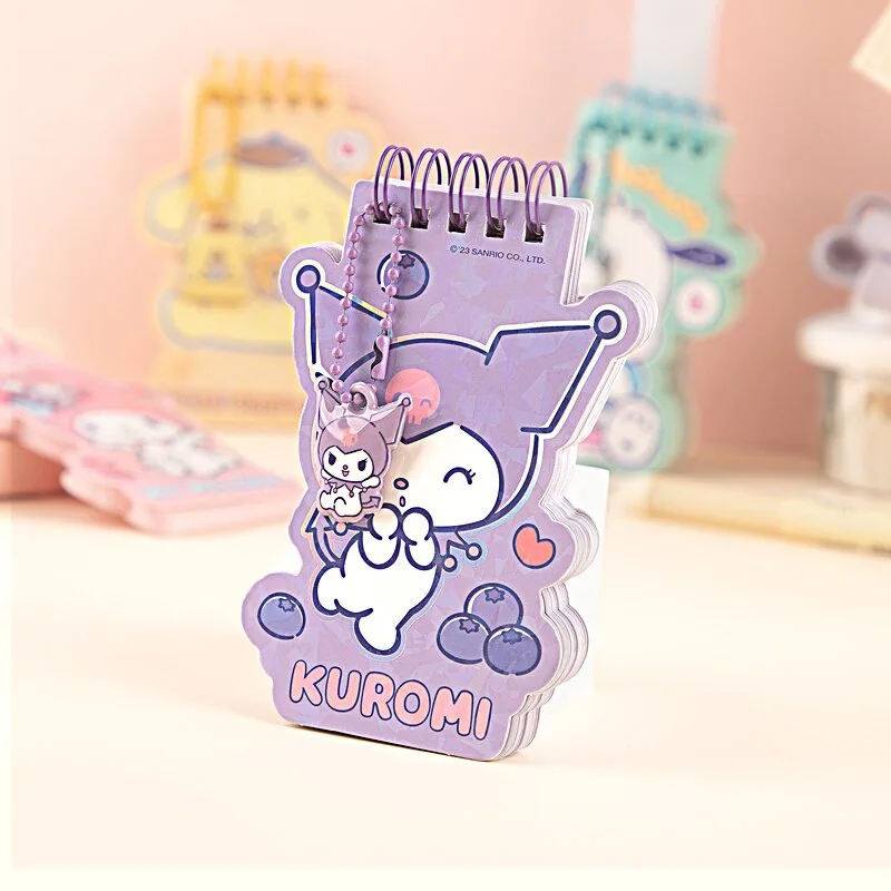 Sanrio Anime Kuromi en forma de bobina, dibujos animados lindos, My Melody Pochacco Memo, cuaderno Kawaii, suministros escolares para estudiantes, regalos de Navidad para niños