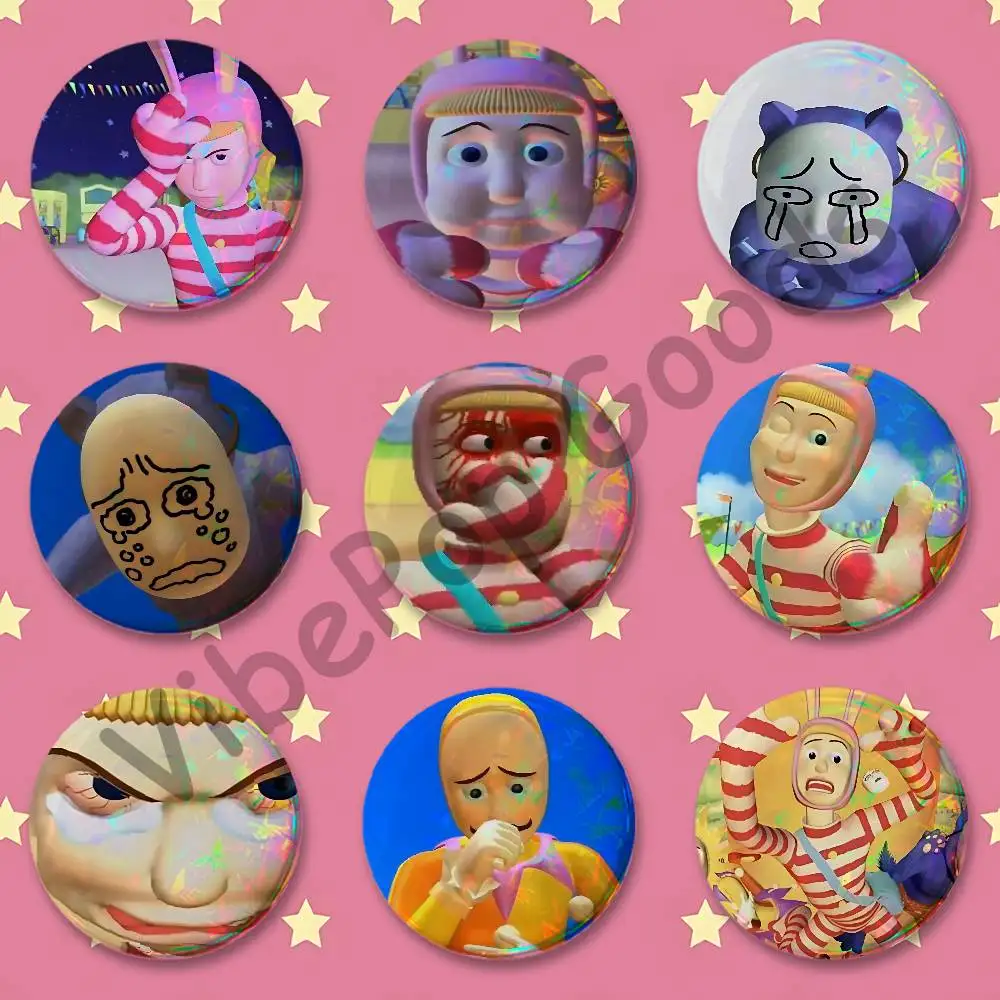 Popee the P-Performer Badges Round Itabag Decoration IP Peripheral Products 58mm 44mm 32mm 75mm 25mm Mini
