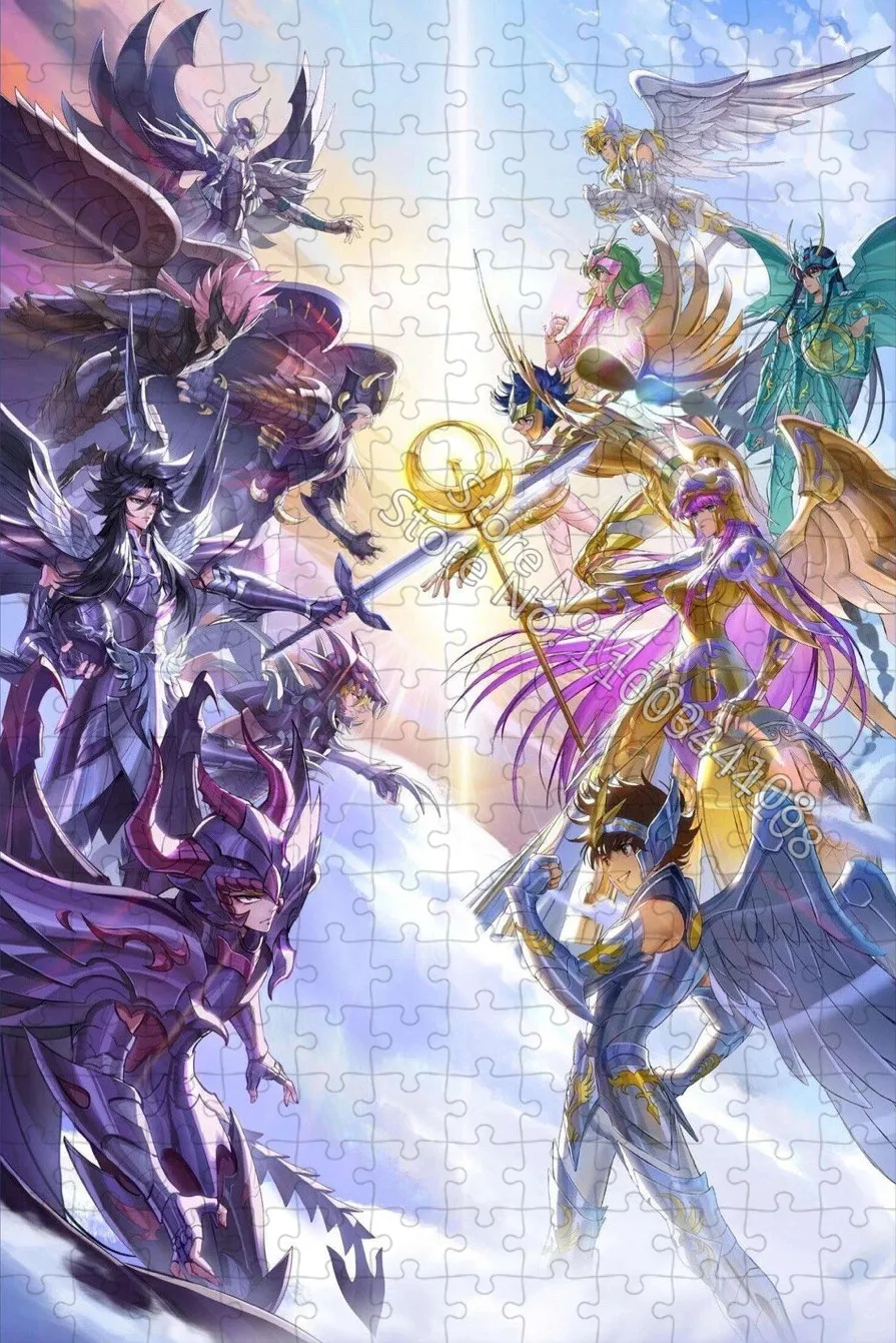 Japanese Anime Saint Seiya Puzzle 300/500/1000 Pieces Jigsaw Puzzles for Adult Handmade Collection Children Intelligence Toys