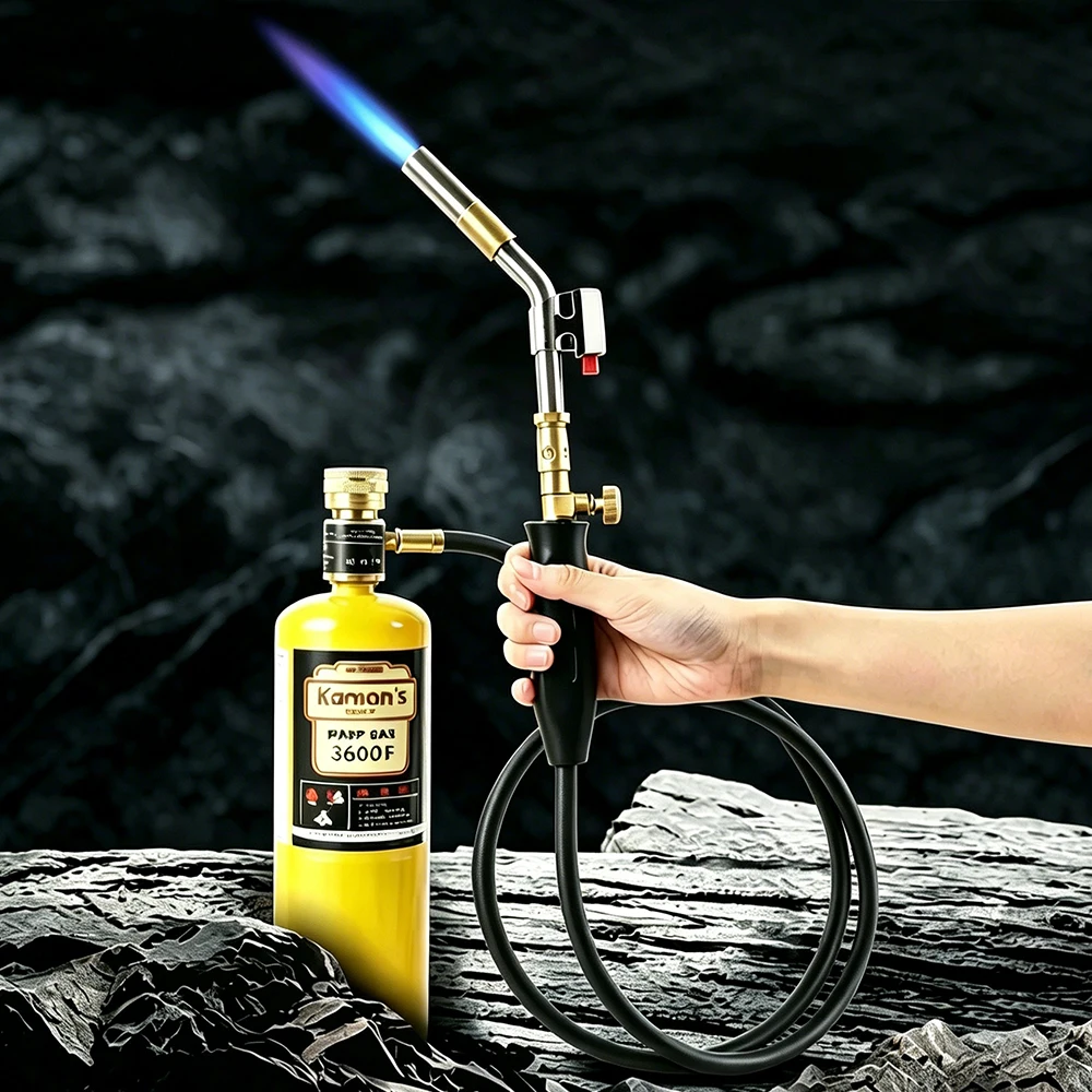 

MAPP Gas Torch Self Ignition Welding Torch with 1.5m Hose Copper Tube Soldering Heating Quenching Portable Brazing Repair Tools