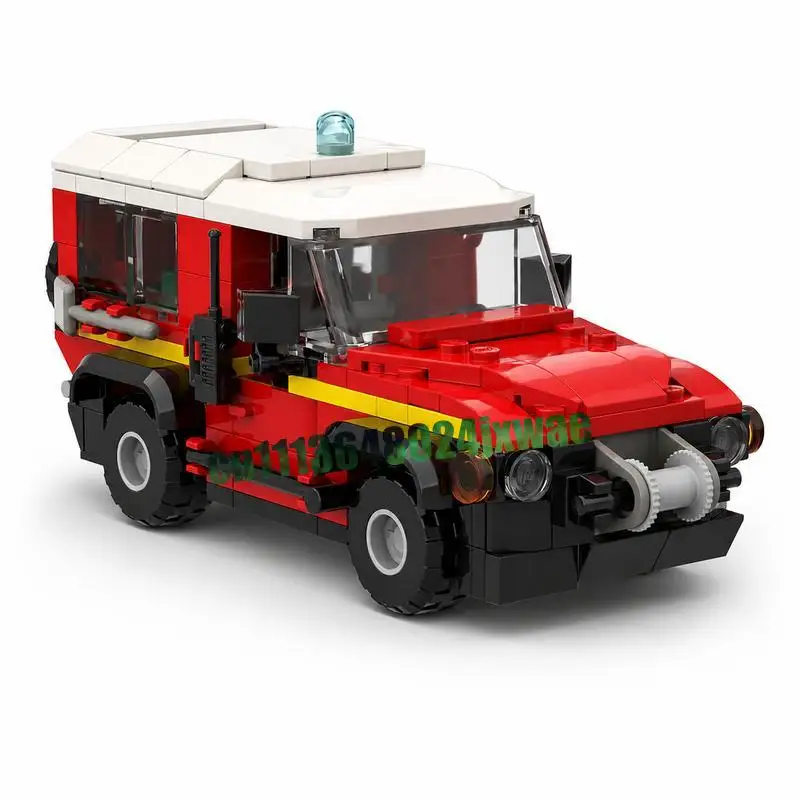 342PCS Off Road Firefighting MOC Vehicle Model Custom Puzzle Technical DIY Assembly Educational Building Blocks Toy Popular Gift