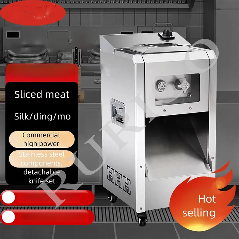Commercial Electric Automatic Meat Slicer for Processing Cutting Grinder Meat Grinding Equipment Machine