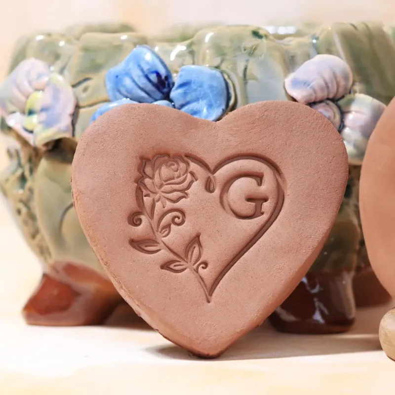 Custom Pottery Stamp for Clay, Personalized Logo Ceramic Stamp Customized Seal for DIY Polymer Clay