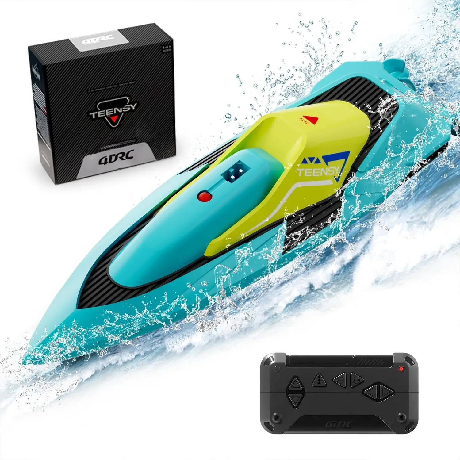 4DRC S5 Fast RC Boat 2.4 GHz 20+ MPH Racing Boats for Pools and Lakes,Remote Control, and Rechargeable Boat Battery for Adults a